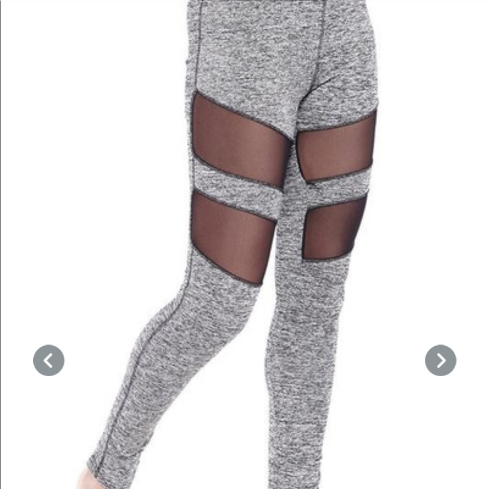 Electric yoga tummy tuck mesh racer legging - Picture 3 of 5